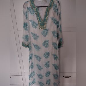 Soft Surroundings Lined W/Side Slits, Lounger For Pool Or Garden Party E…